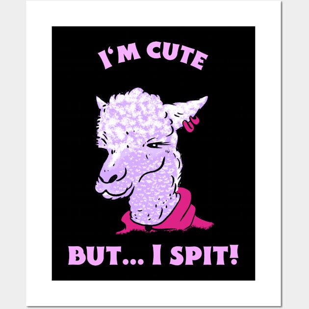 pink  llama Wall Art by Amalyxa